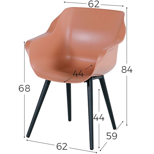 Hartman Sophie studio italian terra tuinstoel afmetingen