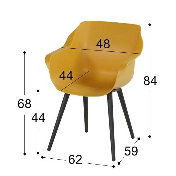 Sophie studio curry yellow afmetingen