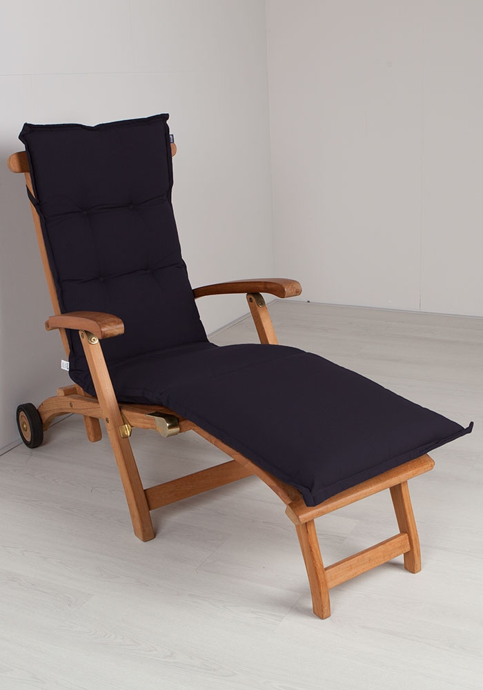 Tuinkussenshop deckchair Havana dark grey
