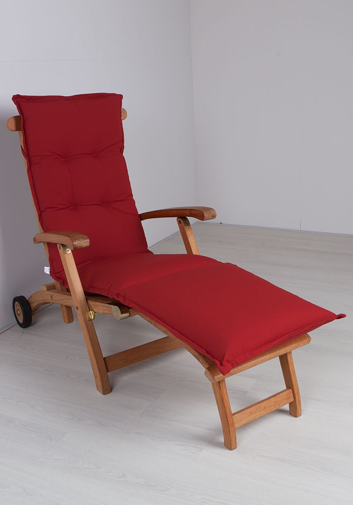 Tuinkussenshop deckchair Havana red