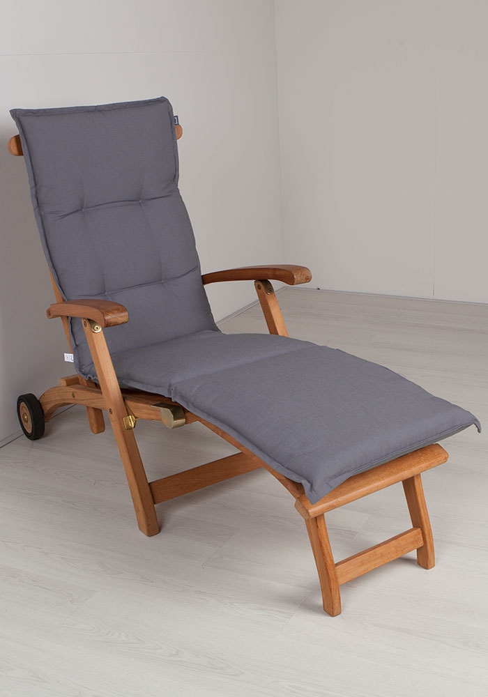 Tuinkussenshop deckchair Havana sealgrey