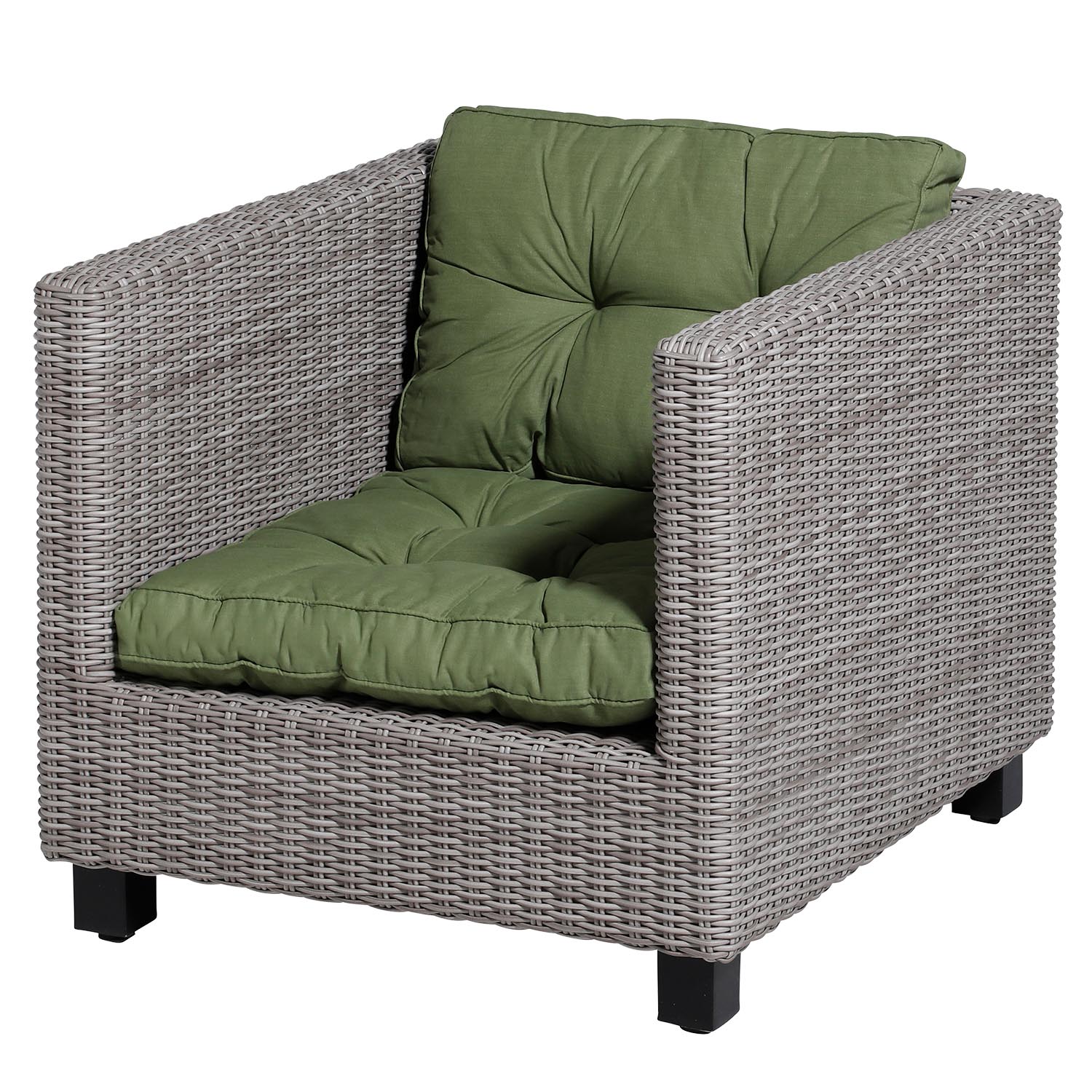 Perceptueel Werkloos Versterker Loungekussen zit en rug 70x70cm Florance - Basic green - Tuinkussenshop.nl