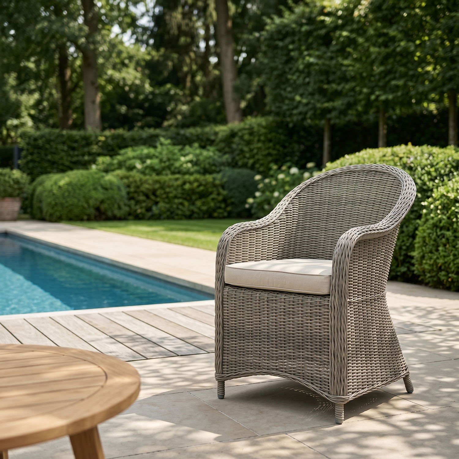 Lisboa sand wicker tuinkussen