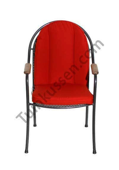 Schuine streep Lelie Expliciet Toras/Comfort kussen - Havana Red - Tuinkussenshop.nl