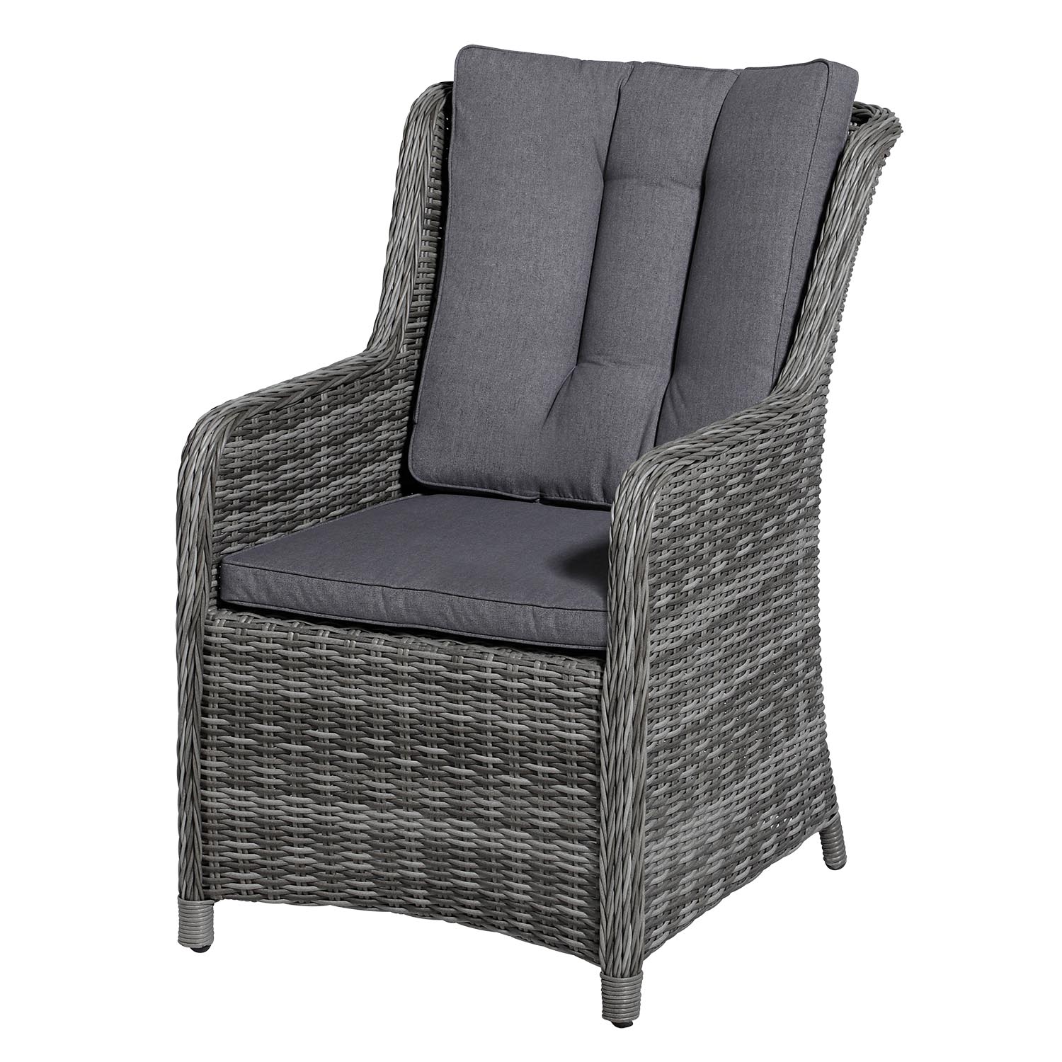 Schaken Circus Niet meer geldig Wicker dining set - Oxford grey (waterafstotend) - Tuinkussenshop.nl