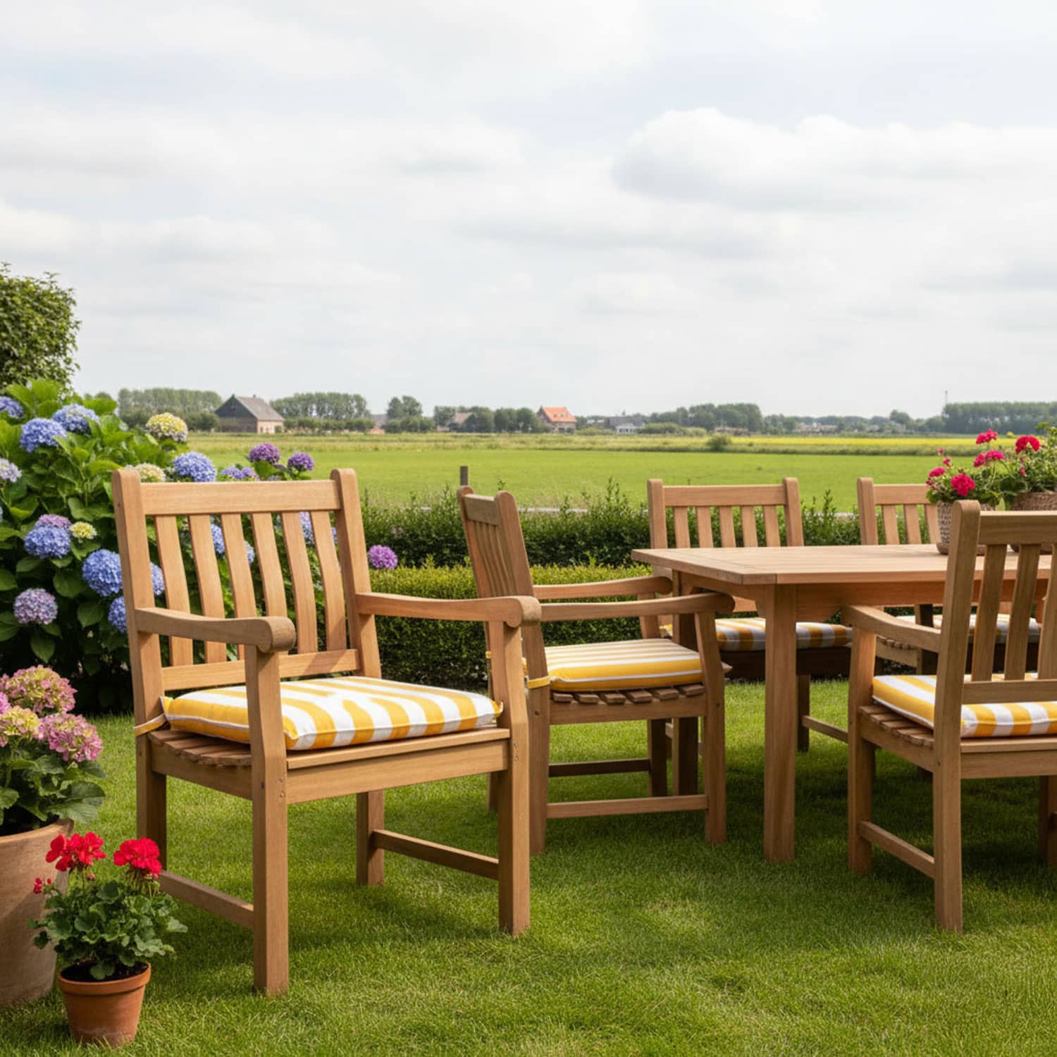 Hockerkussen 50x50cm in Hockerstoel - Carlos yellow