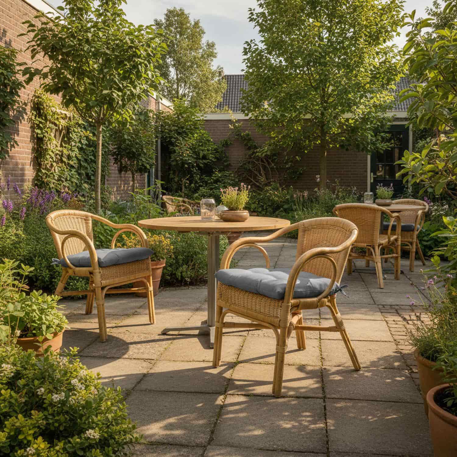 Rotankussen 47x49cm - Ribera anthracite (waterafstotend)