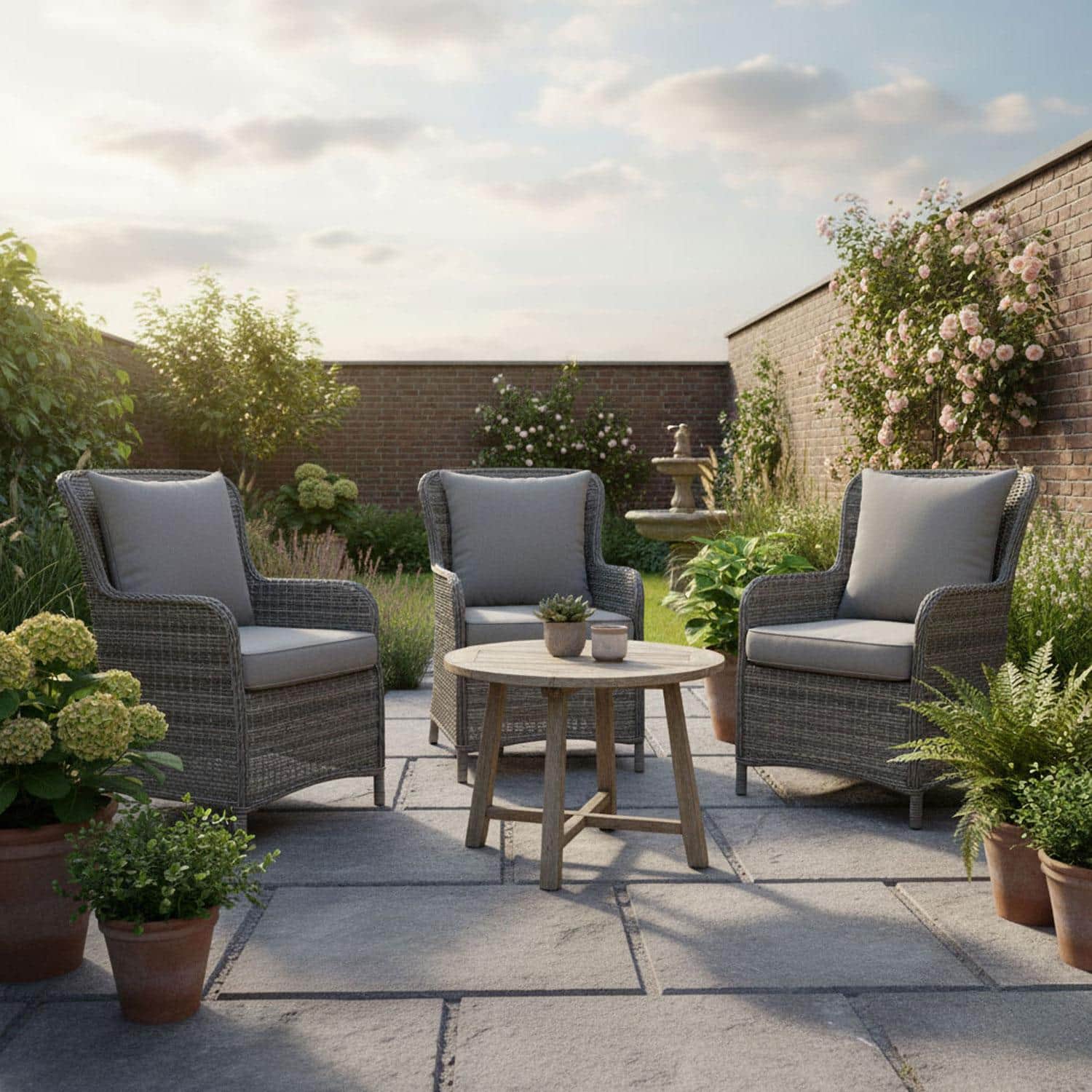 Wicker set universeel - Ribera anthracite (waterafstotend)