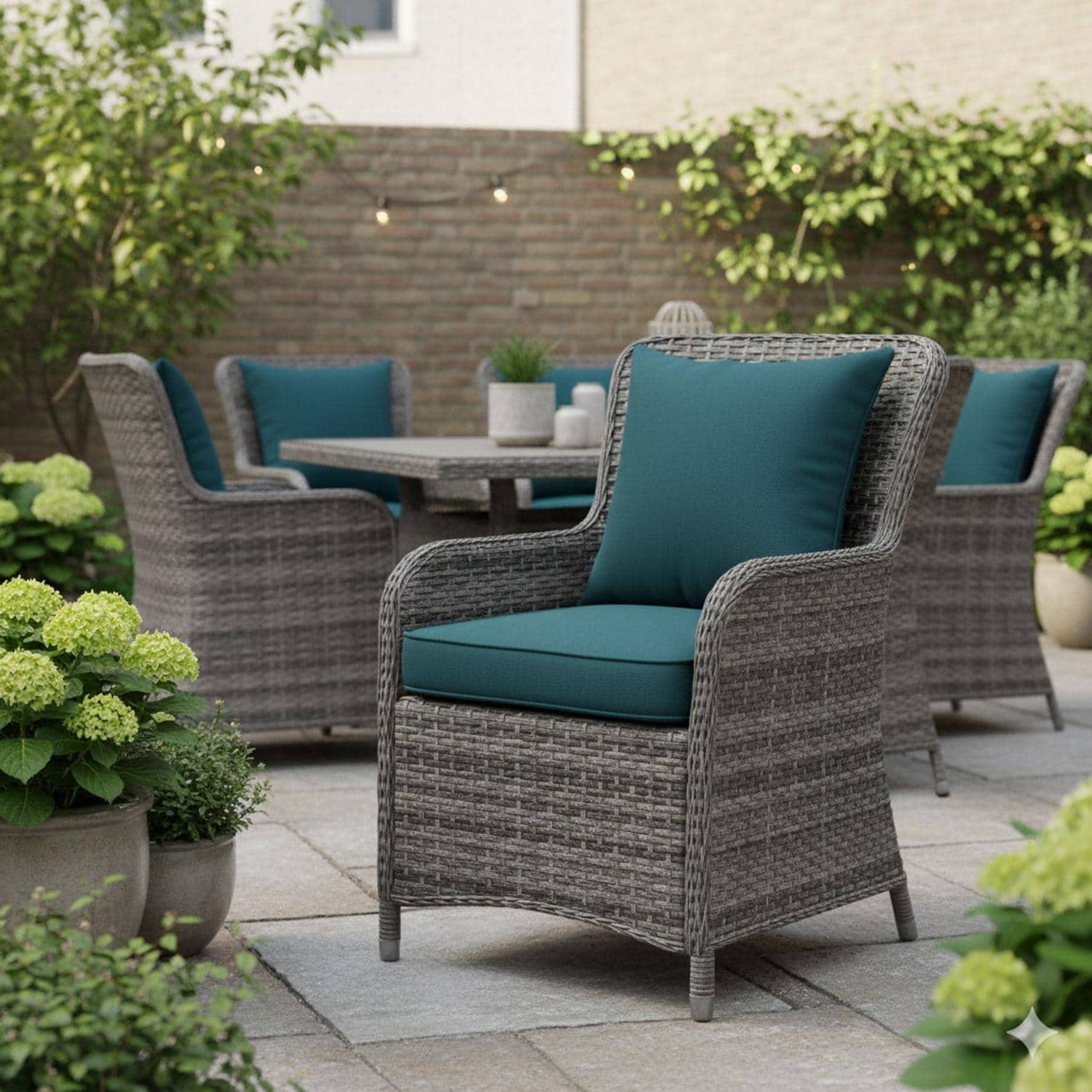 Wicker set universeel - Ribera petrol (waterafstotend)