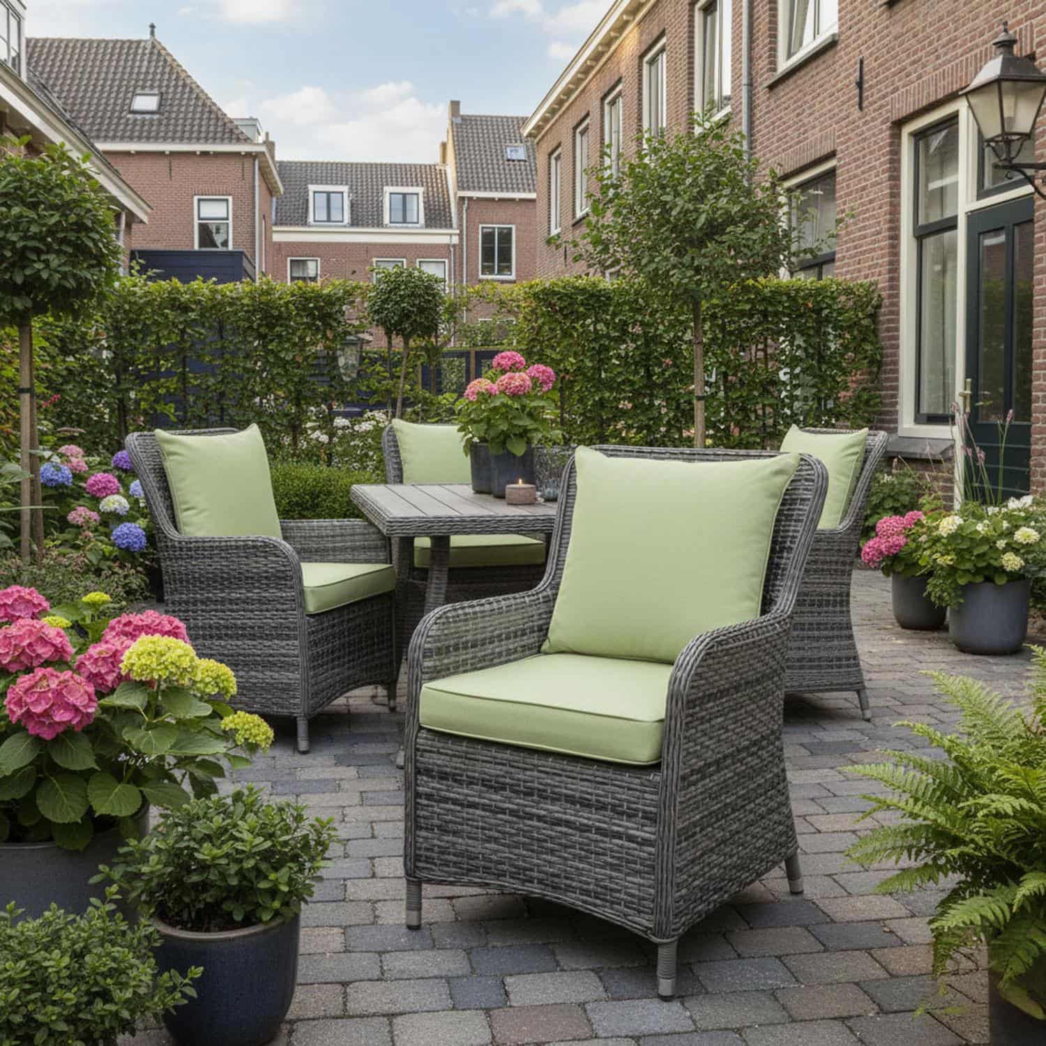 Wicker set universeel - Ribera twist green (waterafstotend)