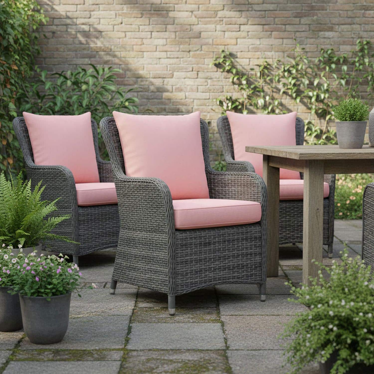 Wicker set universeel - Ribera twist rose (waterafstotend)