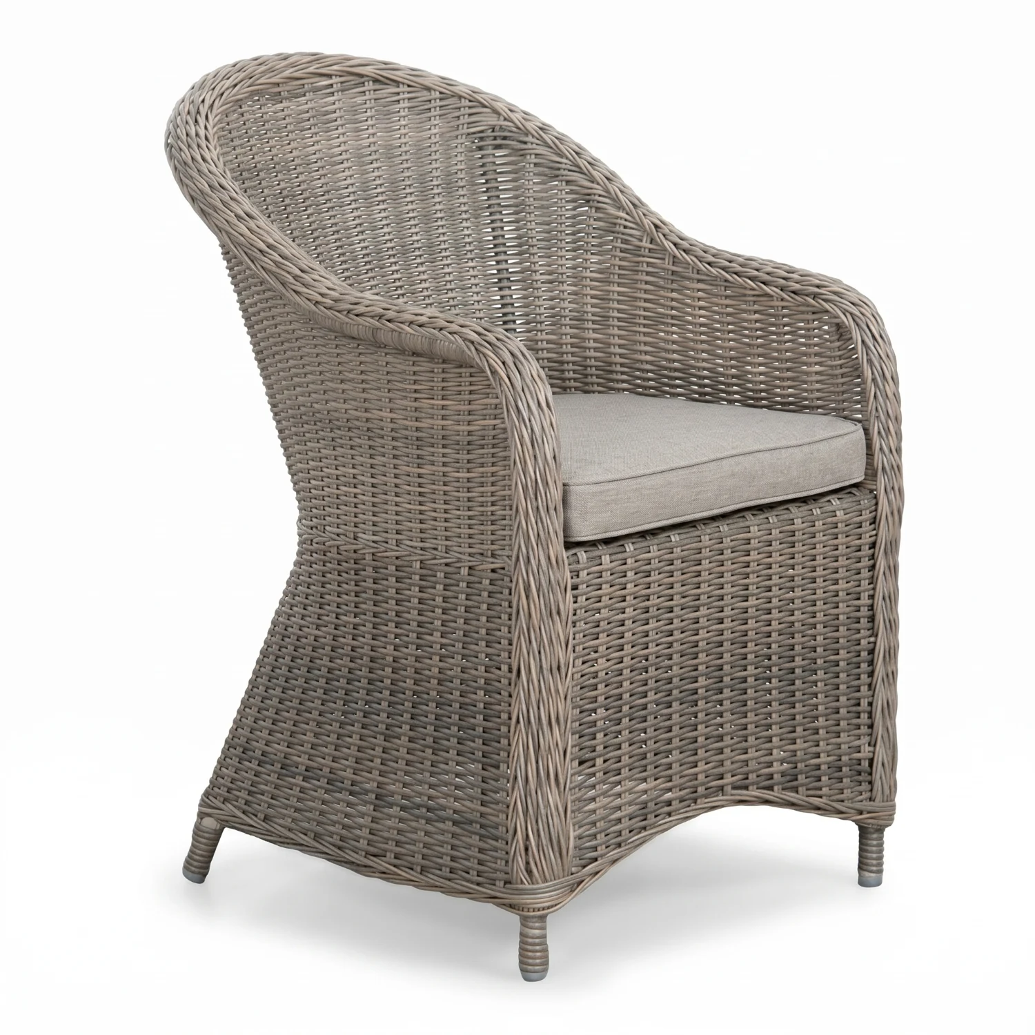 Wicker-kussen taupe 48x48cm