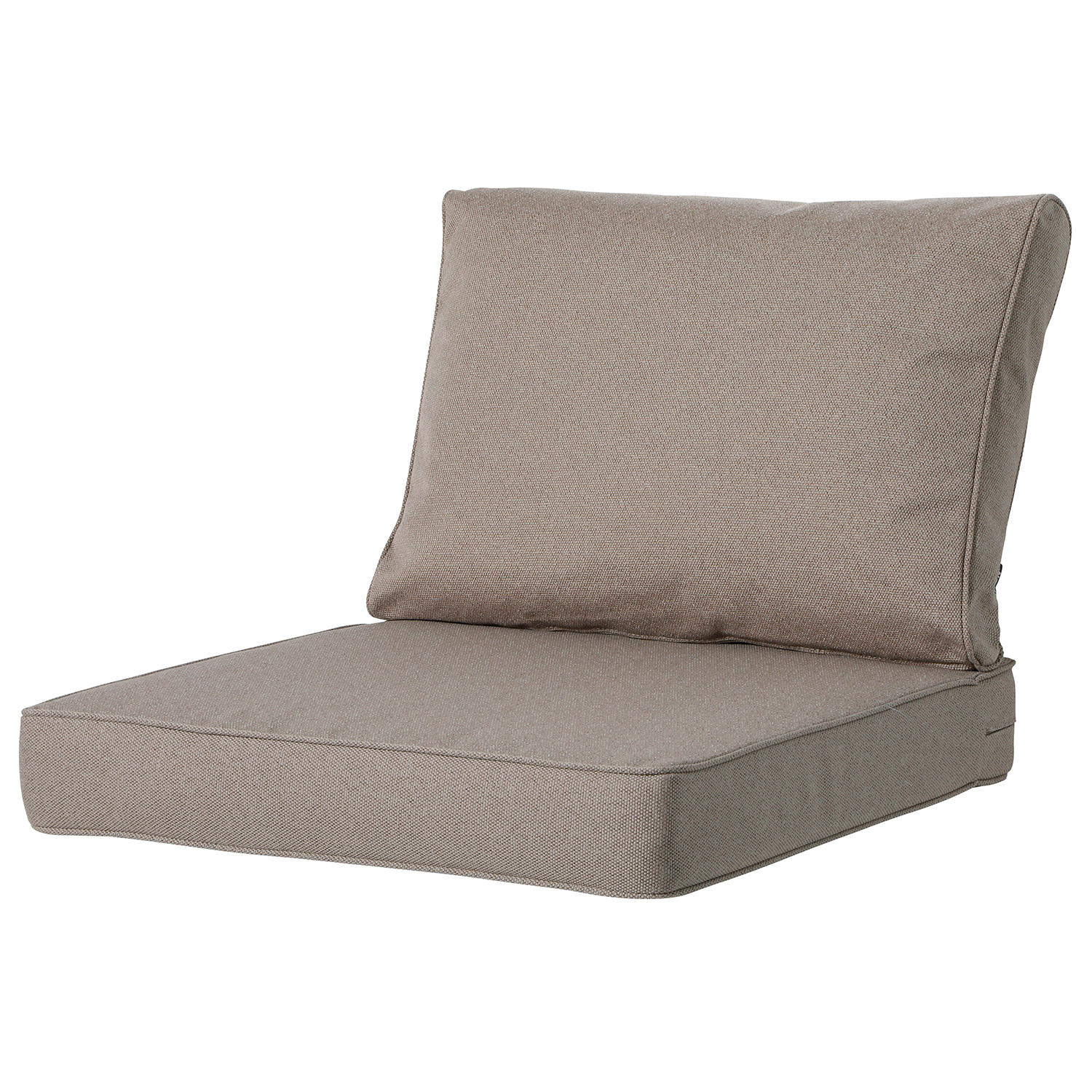 Loungekussen premium zit en rug 73x73cm carré   Manchester taupe (waterafstotend)
