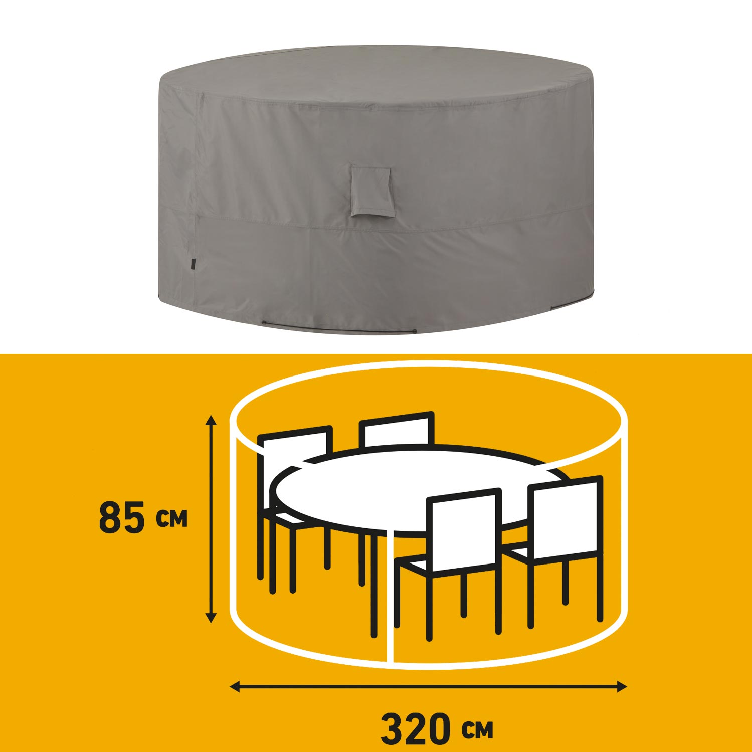 Tuinsethoes rond 320xH85cm