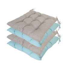 Bundel toscane kussens 46x46cm - Lisboa taupe en turquoise (waterafstotend)