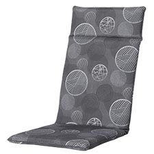 Tuinkussen hoge rug universal - Circle grey