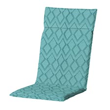 Tuinkussen hoge rug universal - Graphic sea blue (waterafstotend)