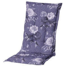 Tuinkussen hoge rug - Denim flower blue