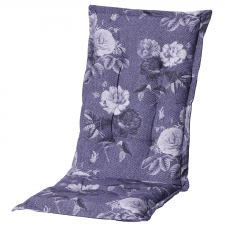 Tuinkussen hoge rug - Denim flower blue