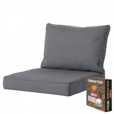 Warmtekussen lounge premium zit en rug 60x60cm carré - Manchester grey (waterafstotend)