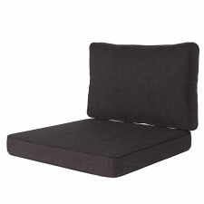 Loungekussenset Carré 60x60cm met rug 60x40cm - Lisboa Dark grey
