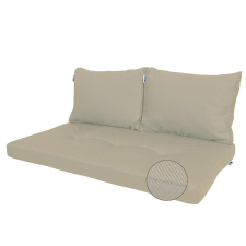Loungekussen bank zit en rug 120x60cm - Ribera naturel (waterafstotend)