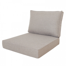 Loungekussenset Carré 60x60cm met rug 60x40cm - Lisboa Taupe (waterafstotend)