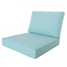 Loungekussenset Carré 60x60cm met rug 60x40cm - Lisboa Turquoise (waterafstotend)