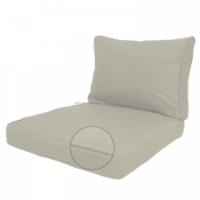 Loungekussenset Carré 60x60cm met rug 60x40cm - Ribera naturel (waterafstotend)