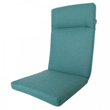 Tuinkussen hoge rug Florida - Ribera twist turquoise (waterafstotend)