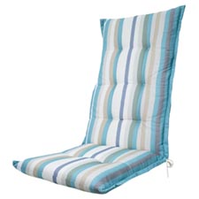 Tuinkussen hoge rug - Righe azure