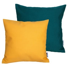 Sierkussenset - Ribera warm yellow en petrol 45x45cm (waterafstotend)