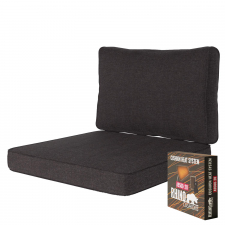 Warmtekussen Lounge Carré 60x60cm met rug 60x40cm - Lisboa Dark grey