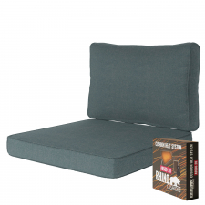 Warmtekussen Lounge Carré 60x60cm met rug 60x40cm - Lisboa Turquoise