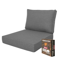 Warmtekussen Lounge Carré 60x60cm met rug 60x40cm - Lisboa Dark grey (waterafstotend)