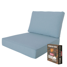Warmtekussen Lounge Carré 60x60cm met rug 60x40cm - Lisboa Jeans (waterafstotend)