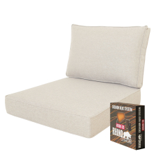 Warmtekussen Lounge Carré 60x60cm met rug 60x40cm - Lisboa Sand (waterafstotend)