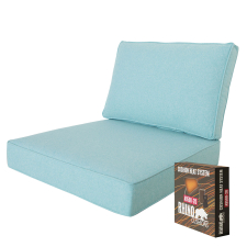 Warmtekussen Lounge Carré 60x60cm met rug 60x40cm - Lisboa Turquoise (waterafstotend)