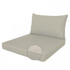 Loungekussen zit en rug 73x73cm carré - Ribera naturel (waterafstotend)