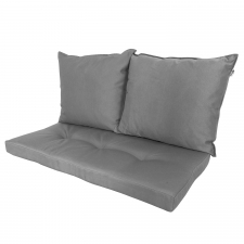 Loungekussenset bank carré 120x60cm met rug 60x60cm - Ribera anthracite (waterafstotend)