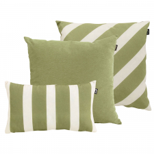 Sierkussenset - Double stripe green