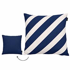 Sierkussen 50x50cm - Roma Graphite blue double face