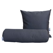 Sierkussenset - Ribera dark grey 45x45cm met rolkussen 15x50cm (waterafstotend)