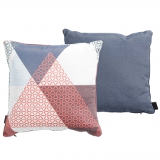 Sierkussenset - Panama safier blue 45x45cm en triangle blue 50x50cm