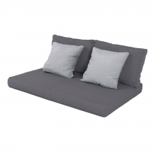Palletkussen zit/rug/sier Carré (120x80cm) Panama grey - Light grey