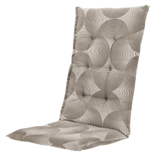 Tuinkussen hoge rug - Napels rondo taupe (waterafstotend)