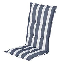 Tuinkussen hoge rug - Roma Graphite blue