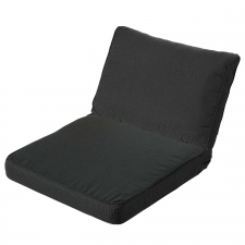 Loungekussen zit en rug 73x73cm carré - Rib black